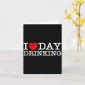Carte I Heart Love Day Drinking Party Funny Barbecue Fam (Fleur jaune)