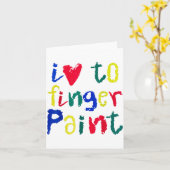 Carte I Heart Love To Finger Paint - Funny Couple  (Fleur jaune)