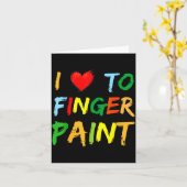 Carte I Heart Love To Finger Paint I'm Paint Cute Couple (Fleur jaune)