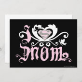 Carte I Heart Maman Rose (Devant / Derrière)