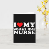 Carte I Heart My Nurse Husband Wife Funny Matching Coupl (Fleur jaune)