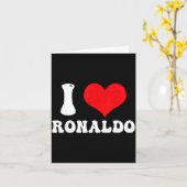 Carte I Heart Ronaldos First Name Groovy D Valentines  (Fleur jaune)