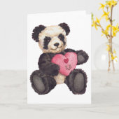 Carte I Heart U Panda (Fleur jaune)