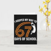 Carte I Hooped My Way To 67 Days Of School Srt Teacher F (Fleur jaune)