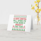 Carte I Hope Santa Will Spank Me For Being Naughty This (Fleur jaune)