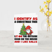 Carte I Identify As A Christmas Tree Lit On The Outside (Fleur jaune)