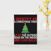Carte I Identify As A Christmas Tree Lit On The Outside  (Fleur jaune)