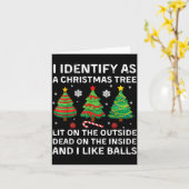 Carte I Identify As A Christmas Tree Lit On The Outside  (Fleur jaune)
