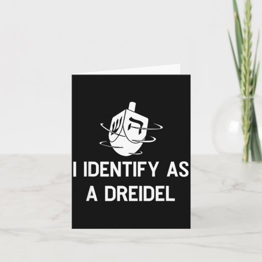Carte I Identify As A Dreidel Funny Hanukkah Gelt Menora (Devant)