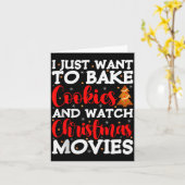 Carte I Just Want To Bake Cookies And Watch Holiday Movi (Fleur jaune)