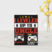 Carte I Leveled Up To Uncle 2026 I'm Going To Be Uncle 2 (Fleur jaune)