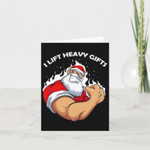 Carte I Lift Lourd S Noël Cool Père Noël Bodybuilding W