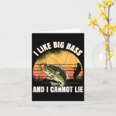 Carte I Like Big B And I Cannot Lie Fishing  (Fleur jaune)