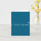 Carte I Like Birds Funny Minimalist Birdwatching Introve (Fleur jaune)