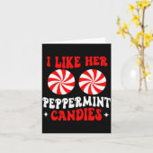 Carte I Like Her Peppermint Candies Couples Matching Chr (Fleur jaune)