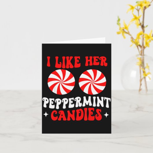 Carte I Like Her Peppermint Candies Couples Matching Chr (Fleur jaune)