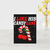 Carte I Like His Candy Cane Couples Matching Christmas F (Fleur jaune)