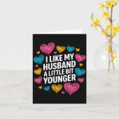 Carte I Like My Husband A Little Bit Younger Funny Sayin (Fleur jaune)
