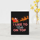 Carte I Like To Ride On Top Funny Christmas Couple Match (Fleur jaune)