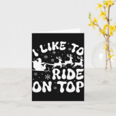 Carte I Like To Ride On Top Slide Inside Christmas Coupl (Fleur jaune)
