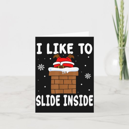 Carte I Like To Slide Inside Funny Xmas Couple  (Devant)