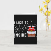 Carte I Like To Slide Inside Funny Xmas Couple Unhinge P (Fleur jaune)