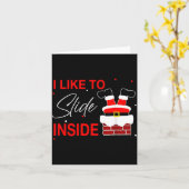 Carte I Like To Slide Inside Funny Xmas Couple Unhinge P (Fleur jaune)