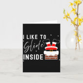 Carte I Like To Slide Inside Ride On Top Xmas Couple Mat (Fleur jaune)
