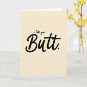 Carte I Like Your Butt Funny Greeting Card (Fleur jaune)