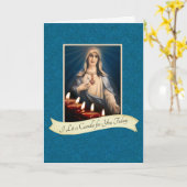 CARTE I LIT PAR BOUGIE POUR VOUS AUJOURD'HUI MARY (Fleur jaune)