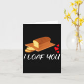 Carte I Loaf You - Funny Pun Valentines Day  (Fleur jaune)