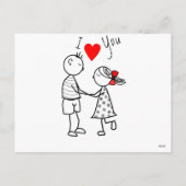 Carte I Lote You - Couple mignon - Texte / Nom per (Dos)