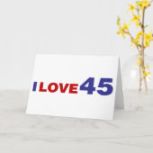 Carte I Love 45 (Fleur jaune)