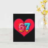 Carte I Love 67 Funny I Heart 67 Birthday For Men Women (Fleur jaune)