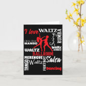 Carte I Love Ballroom Dancing - Dance Instructor Pair Ch (Fleur jaune)