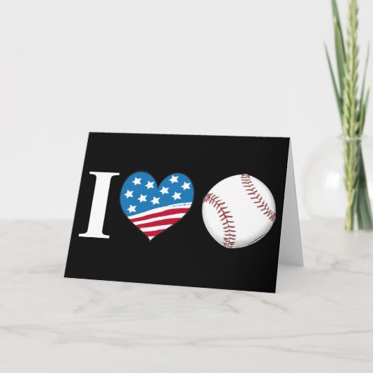Carte I Love Baseball (Devant)
