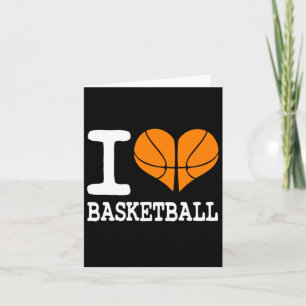 Carte I Love Basketball Ball Sports Athlétisme Lover Cad