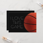 Carte I Love Basketball Close Up (Devant/Arrière en situation)