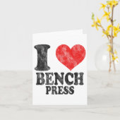 Carte I Love Bench Press Vintage (Fleur jaune)