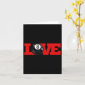 Carte I Love Billiards 8 Ball Pool Player Carom Français (Fleur jaune)