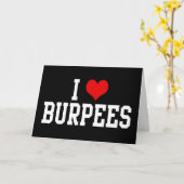 Carte I Love Burpees, Fitness (Fleur jaune)