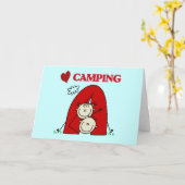 Carte I Love Camping Tshirts et cadeaux (Fleur jaune)