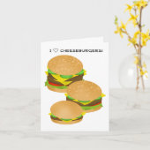 Carte I Love Cheeseburgers (Fleur jaune)