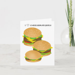 Carte I Love Cheeseburgers