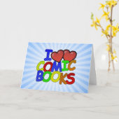 Carte I Love Comic Books (Fleur jaune)