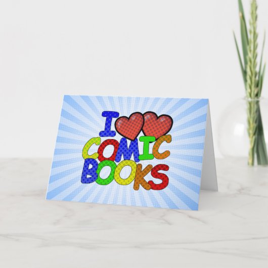 Carte I Love Comic Books (Devant)