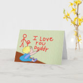 Carte I Love Daddy baby boy Card (Fleur jaune)