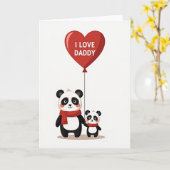 Carte I Love Daddy Panda Card (Fleur jaune)