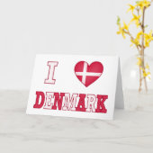 Carte I Love Danemark (Fleur jaune)