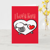 Carte I Love Ewe Romantic Quotes (Fleur jaune)